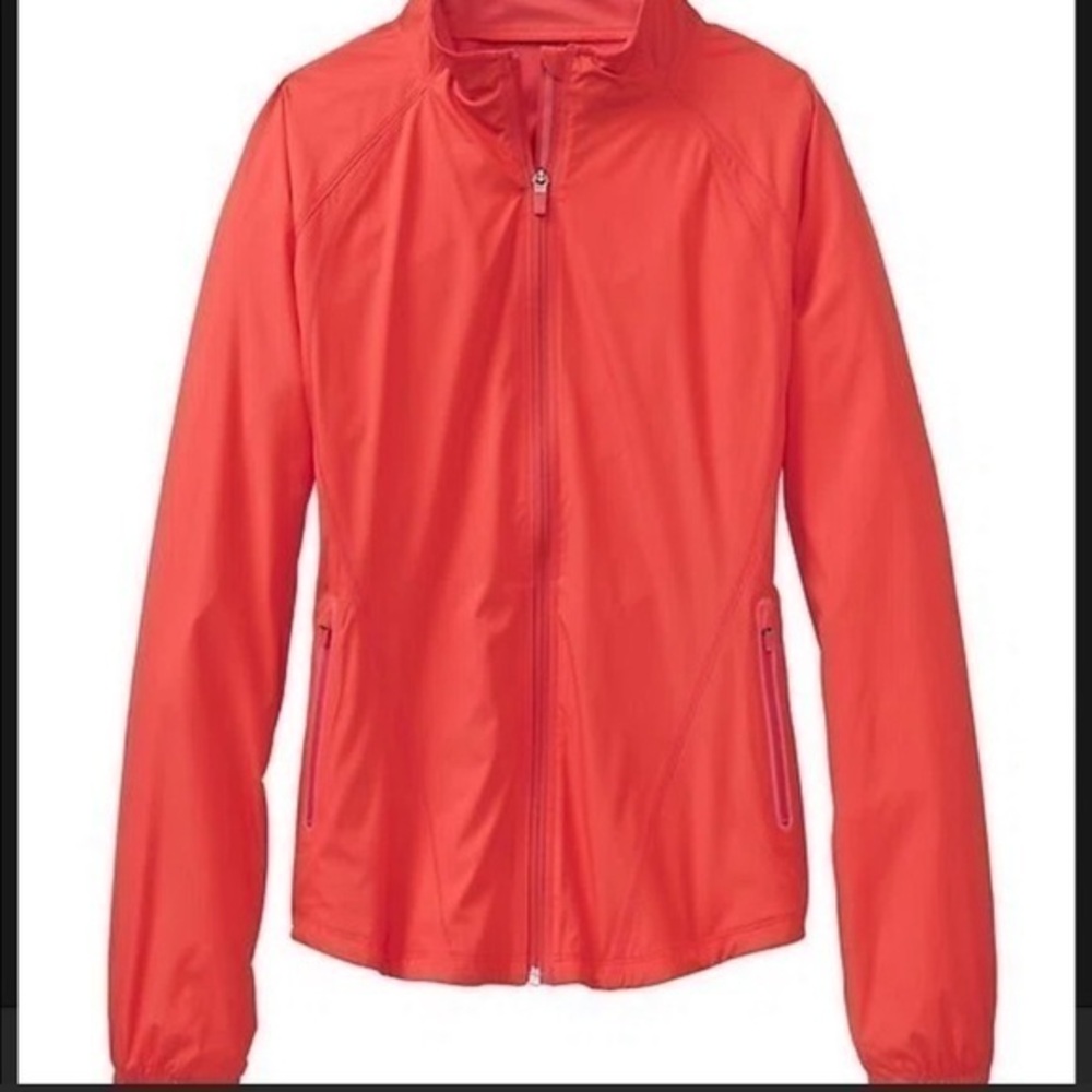 Athleta Women's Jammin Run Windbreaker - Vibrant Red/Orange